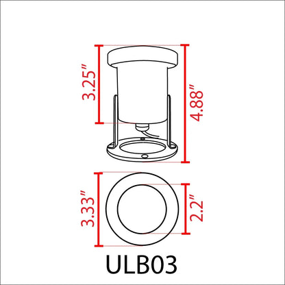 ULB03 Stainless Steel Underwater Landscape LED Fountain Light Pond Lighting