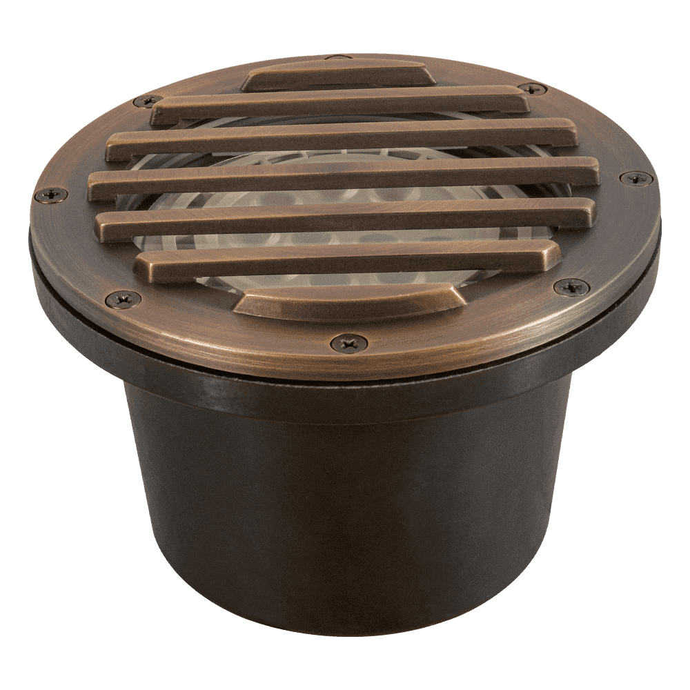 UNB01 Cast Brass Low Voltage Grille Commercial PAR36 LED In-ground Well Light IP65 Waterproof - Tampa soil911.com