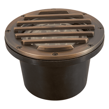 UNB01 Cast Brass Low Voltage Grille Commercial PAR36 LED In-ground Well Light IP65 Waterproof - Tampa soil911.com