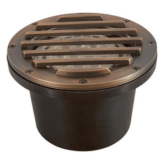 UNB01 Cast Brass Low Voltage Grille Commercial PAR36 LED In-ground Well Light IP65 Waterproof - Tampa soil911.com