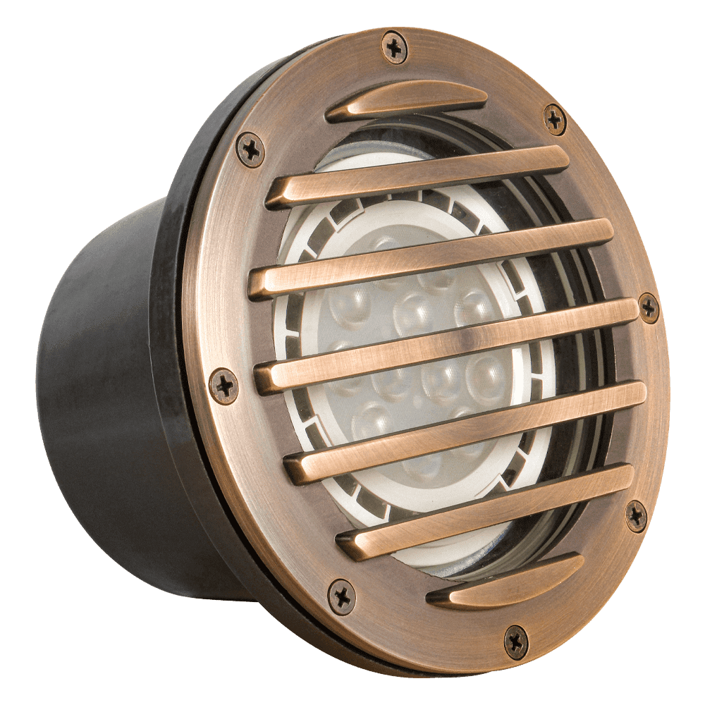 UNB01 Grille basse tension en laiton moulé Commercial PAR36 LED lumière de puits enterrée IP65 étanche