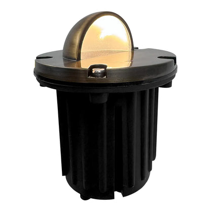 UNB02 Cast Brass Low Voltage Half Moon Round LED In-ground Well Light IP65 Waterproof