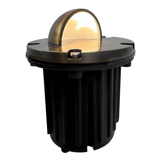 UNB02 Cast Brass Low Voltage Half Moon Round LED In-ground Well Light IP65 Waterproof