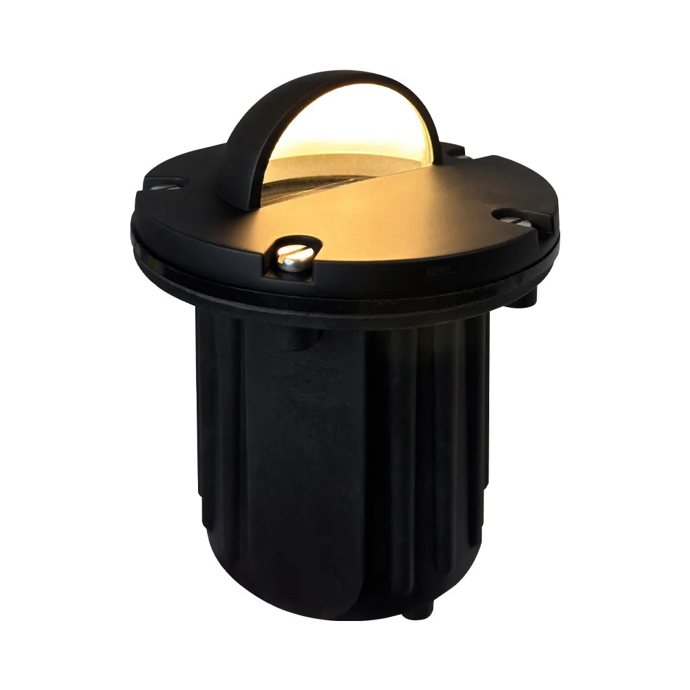 UNB02 Cast Brass Low Voltage Half Moon Round LED In-ground Well Light IP65 Waterproof