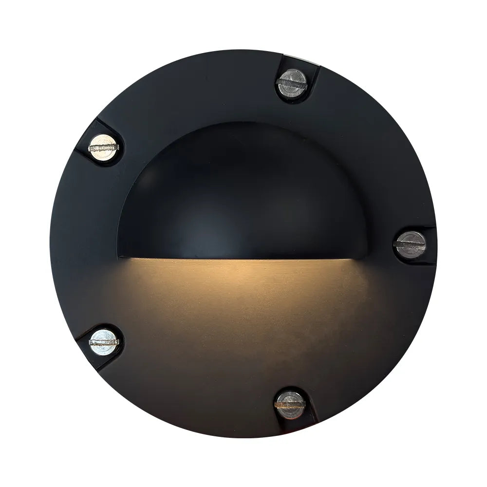UNB02 Cast Brass Low Voltage Half Moon Round LED In-ground Well Light IP65 Waterproof
