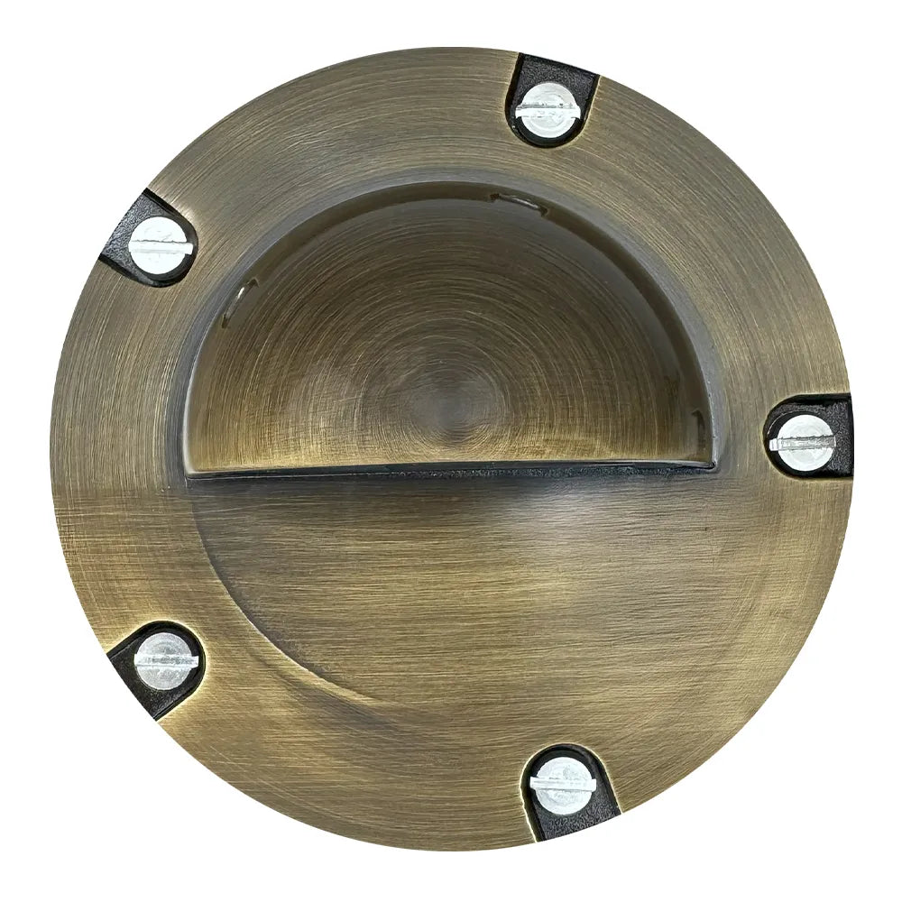 UNB02 Cast Brass Low Voltage Half Moon Round LED In-ground Well Light IP65 Waterproof
