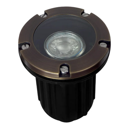 UNB04 Cast Brass Low Voltage Round LED In-Ground Well Light IP65 Waterproof - Tampa Home & Garden Store