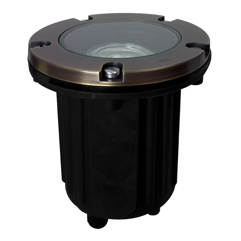 UNB04 Cast Brass Low Voltage Round LED In-Ground Well Light IP65 Waterproof - Tampa Home & Garden Store