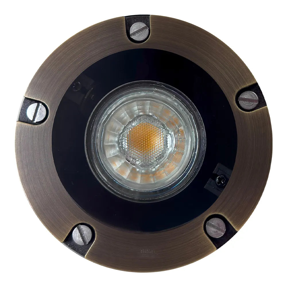 UNB04 Cast Brass Low Voltage Round LED In-Ground Well Light IP65 Waterproof - Tampa Home & Garden Store