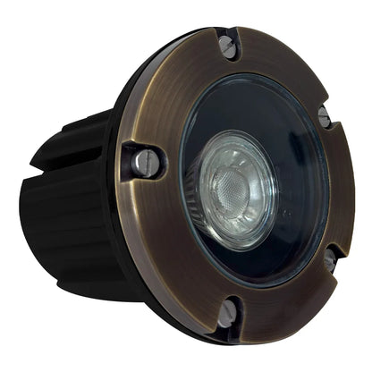 UNB04 Cast Brass Low Voltage Round LED In-Ground Well Light IP65 Waterproof - Tampa Home & Garden Store
