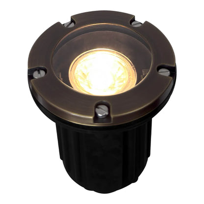 UNB04 Cast Brass Low Voltage Round LED In-Ground Well Light IP65 Waterproof - Tampa Home & Garden Store