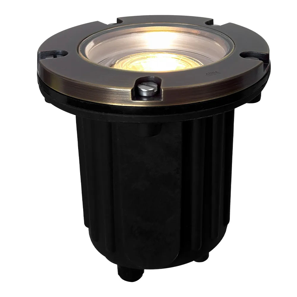 UNB04 Cast Brass Low Voltage Round LED In-Ground Well Light IP65 Waterproof
