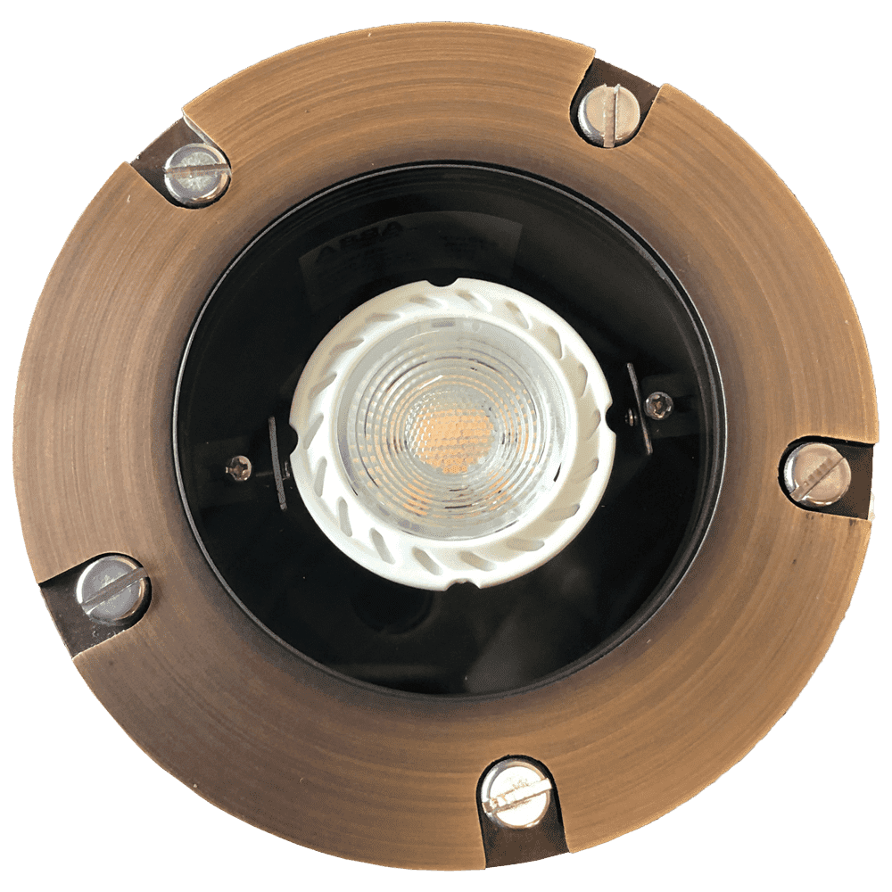 UNB04 Lampe de puits enterrée à LED ronde basse tension en laiton moulé IP65 étanche