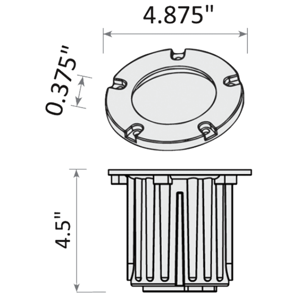 UNB04 Lampe de puits enterrée à LED ronde basse tension en laiton moulé IP65 étanche