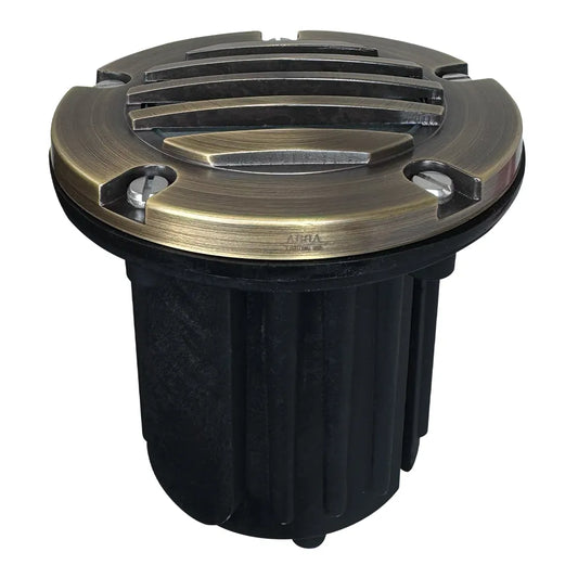 UNB06 Cast Brass Low Voltage Round Grill LED In-Ground Well Light IP65 Waterproof - Tampa Home & Garden Store