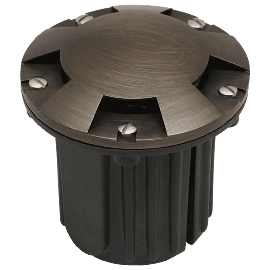 UNB07 Cast Brass Low Voltage Round Multi-Directional LED In-ground Well Light IP65 Waterproof - Tampa soil911.com