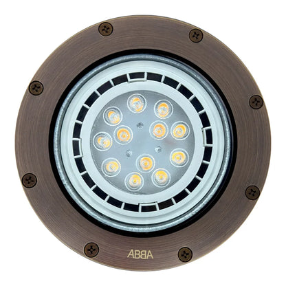 Lumière de puits enterrée commerciale PAR36 LED, basse tension en laiton moulé UNB08, étanche IP65