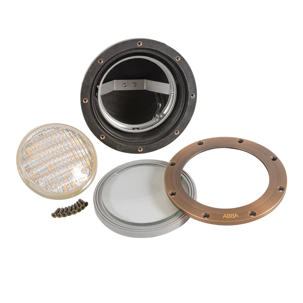 Lumière de puits enterrée commerciale PAR36 LED, basse tension en laiton moulé UNB08, étanche IP65
