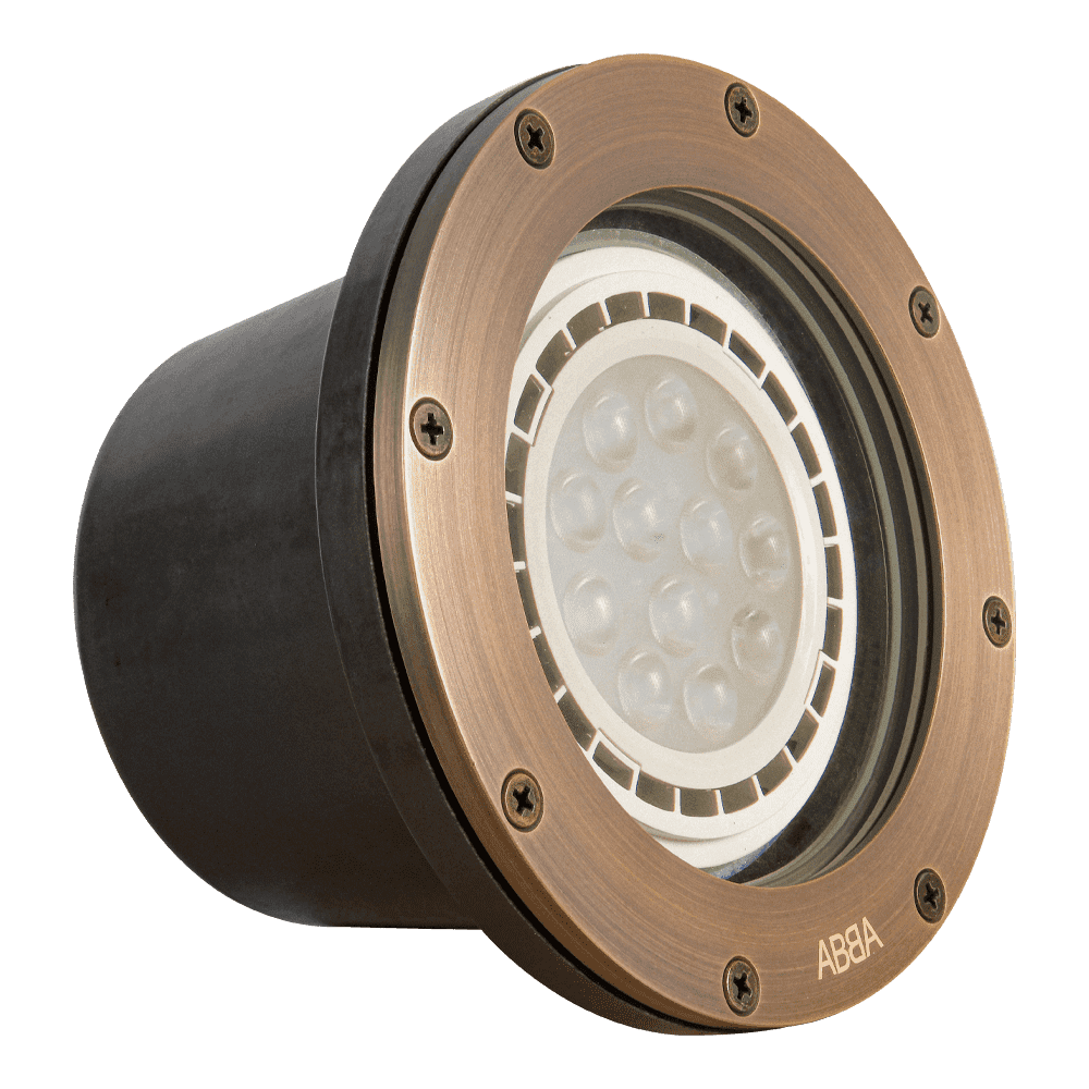 Lumière de puits enterrée commerciale PAR36 LED, basse tension en laiton moulé UNB08, étanche IP65