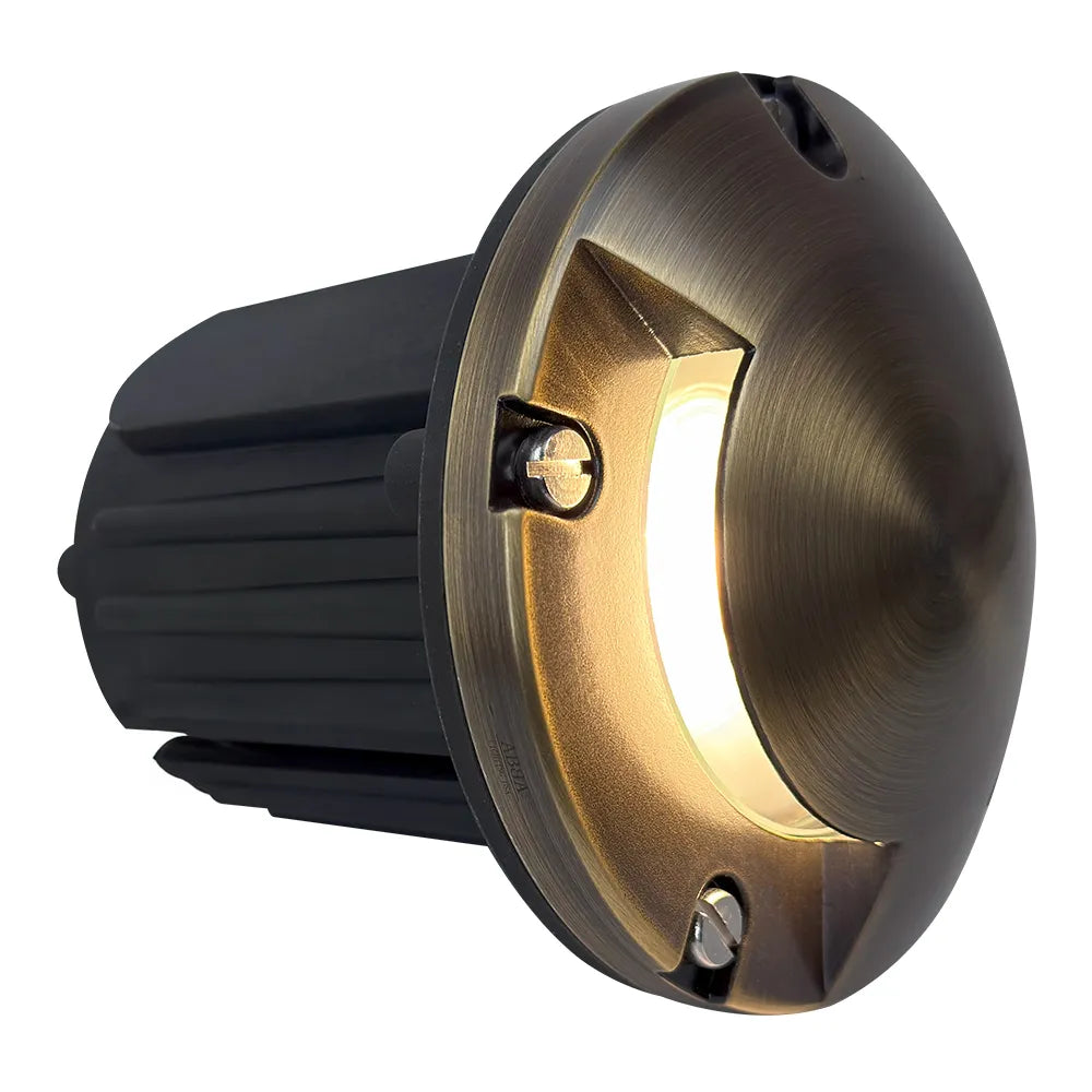 UNB09 Cast Brass Round Mono-Directional Low Voltage LED In-ground Light