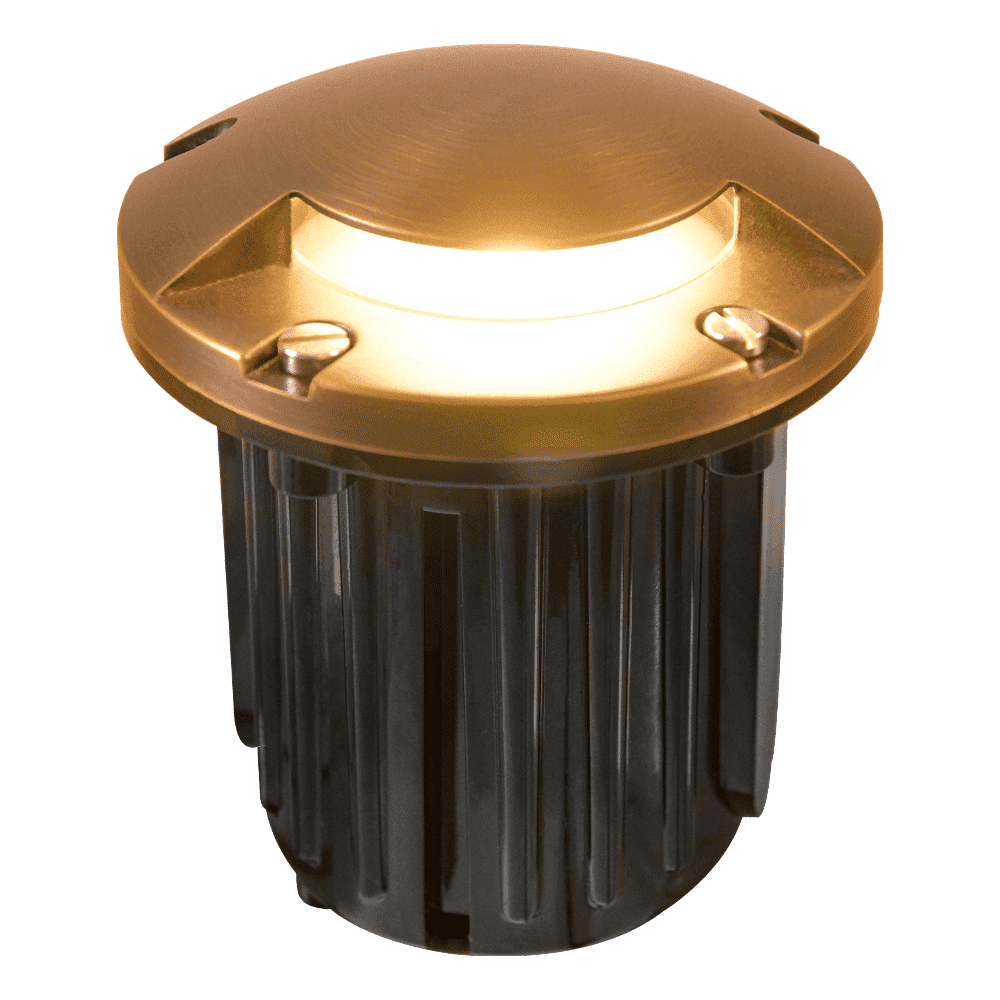 UNB09 Cast Brass Round Mono-Directional Low Voltage LED In-ground Light