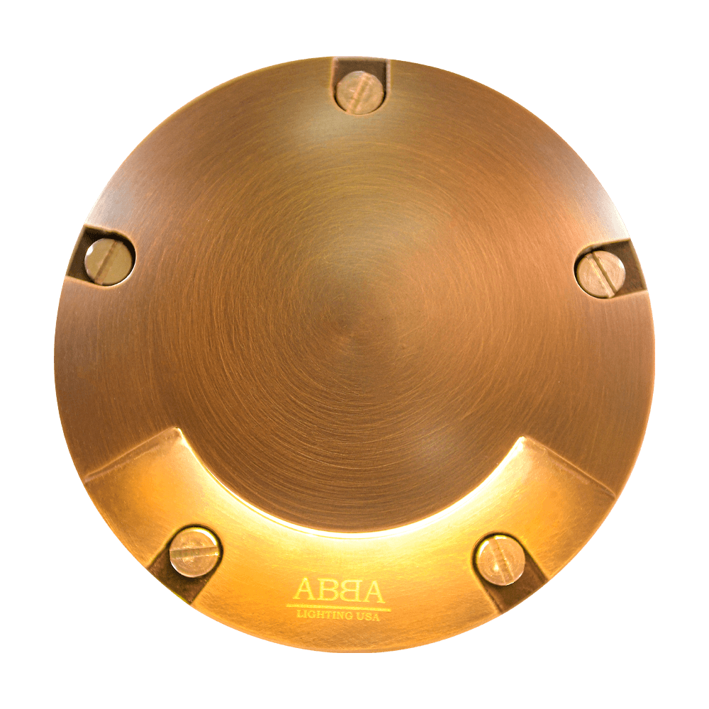 UNB09 Cast Brass Round Mono-Directional Low Voltage LED In-ground Light