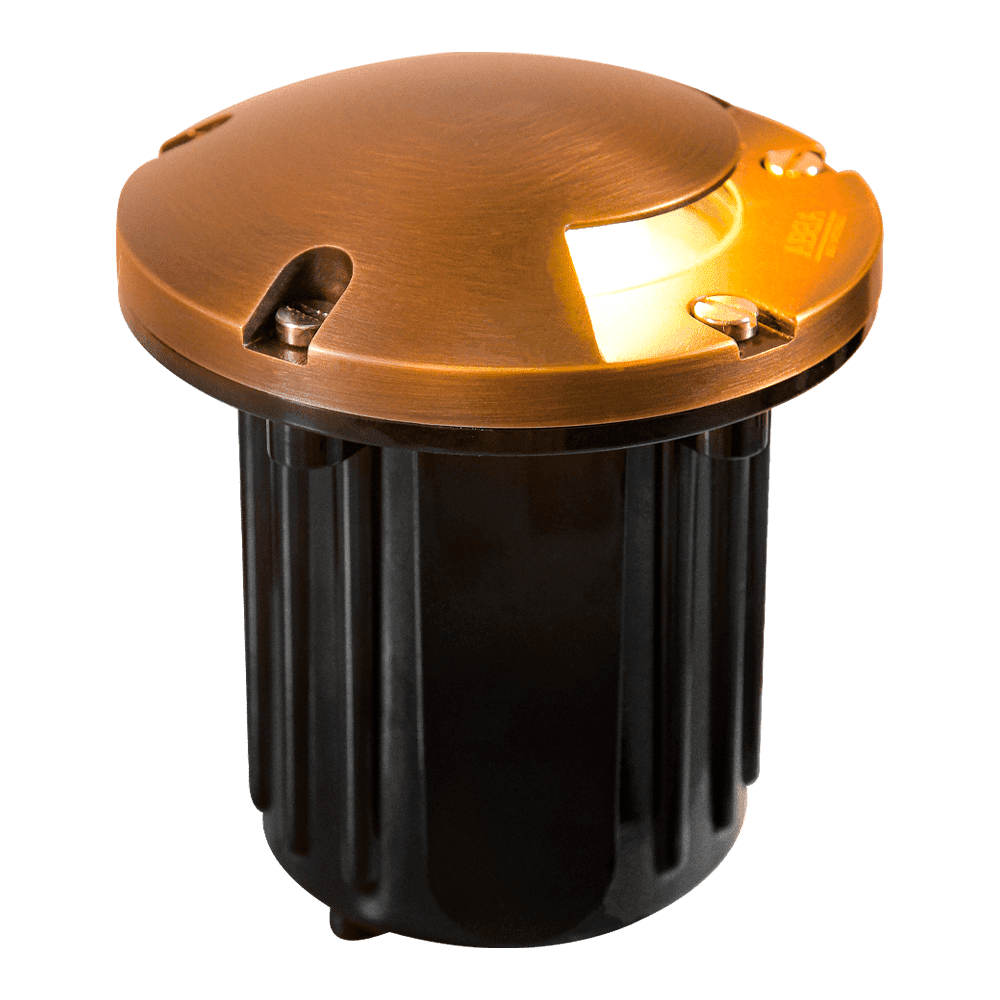 UNB09 Cast Brass Round Mono-Directional Low Voltage LED In-ground Light