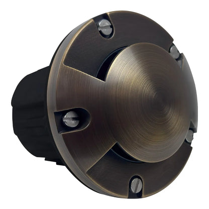 Foco LED para pozos enterrados, de bajo voltaje, bidireccional, redondo, de latón fundido UNB10