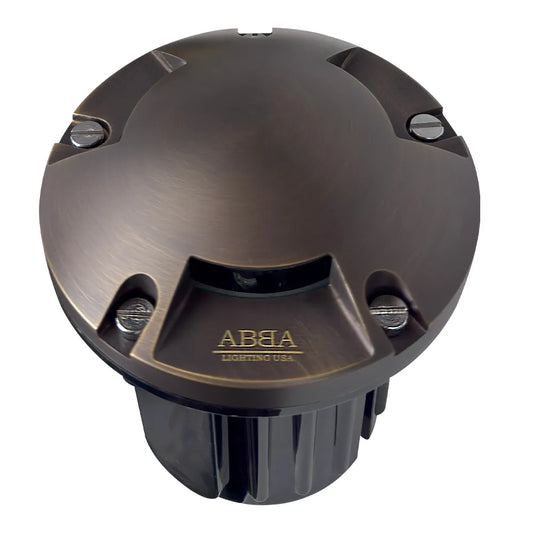 UNB11 Cast Brass Round Tri-Directional Low Voltage LED In-ground Light