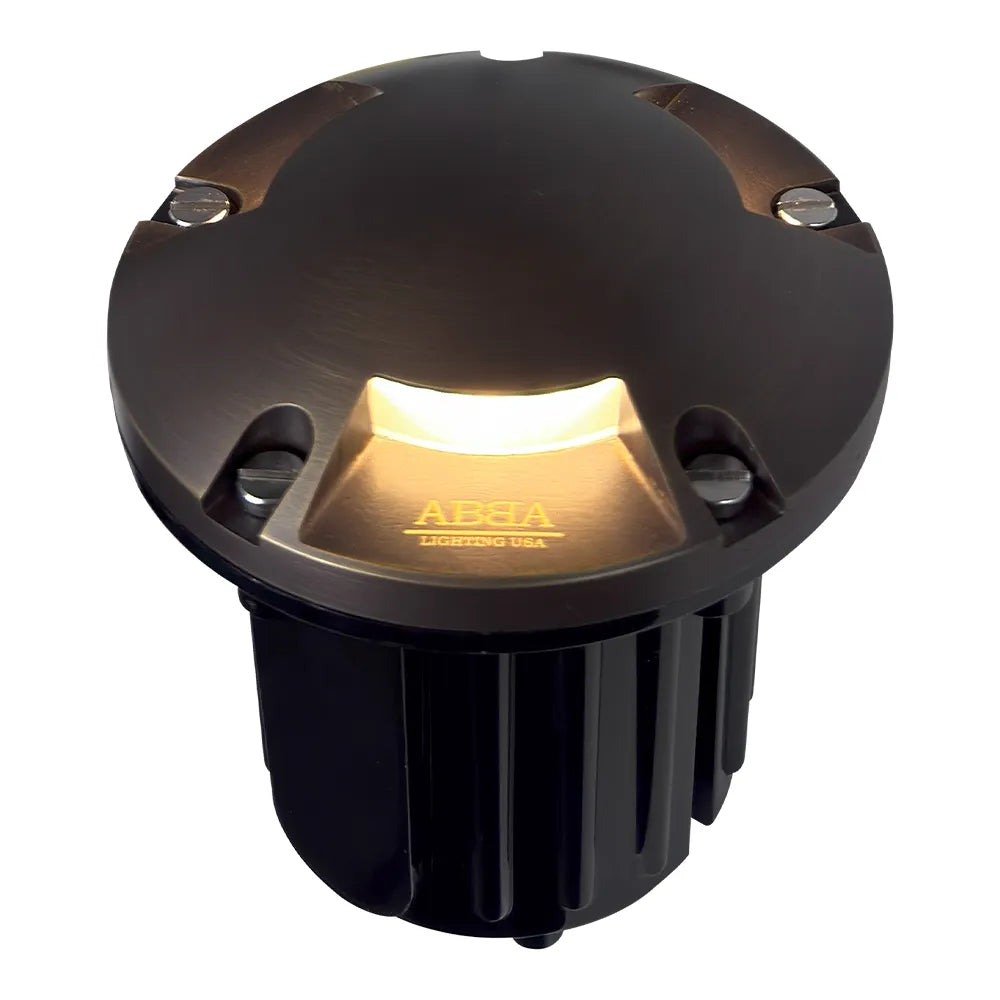 Foco LED de bajo voltaje tridireccional redondo de latón fundido UNB11