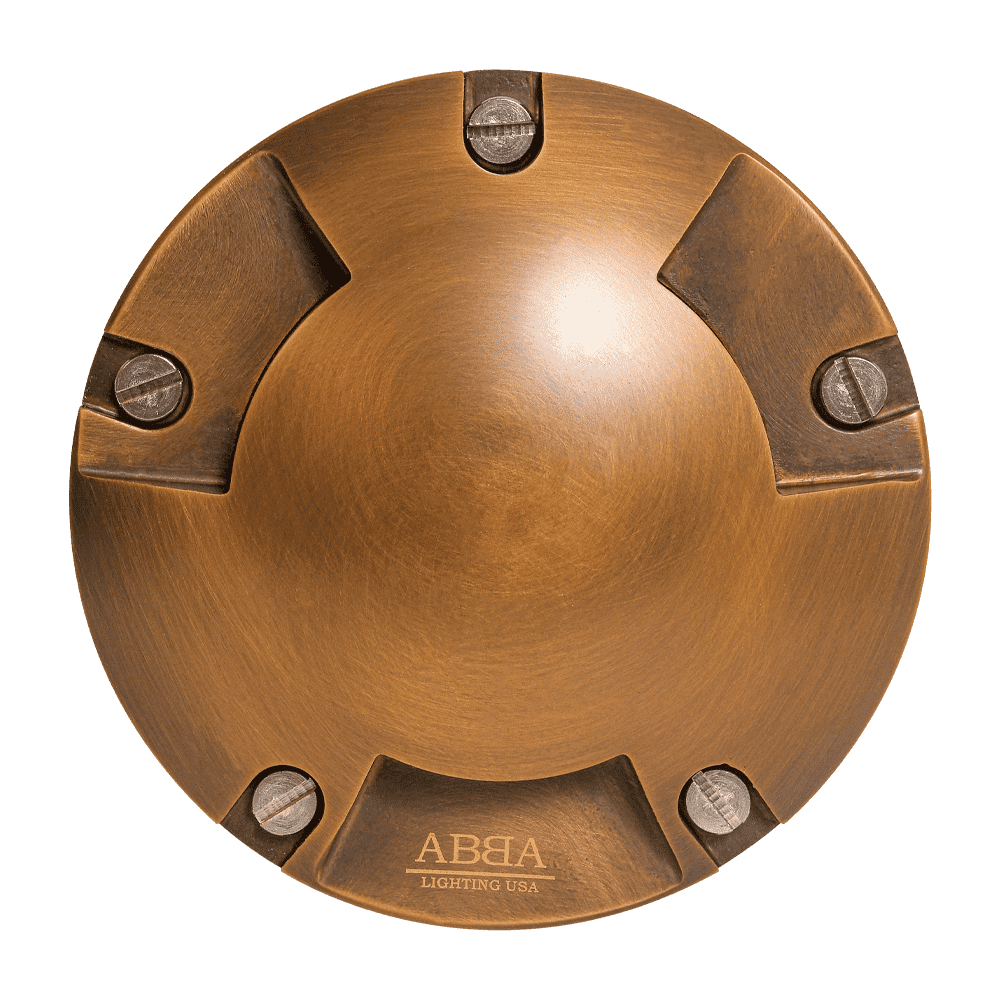 UNB11 Cast Brass Round Tri-Directional Low Voltage LED In-ground Light