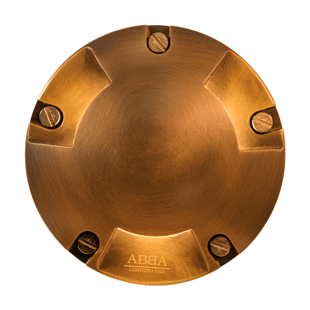 UNB11 Cast Brass Round Tri-Directional Low Voltage LED In-ground Light