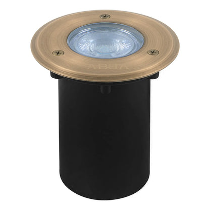UNB12 Lampe de puits enterrée à LED ronde basse tension en laiton moulé IP65 étanche