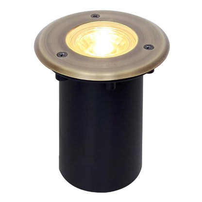 UNB12 Lampe de puits enterrée à LED ronde basse tension en laiton moulé IP65 étanche