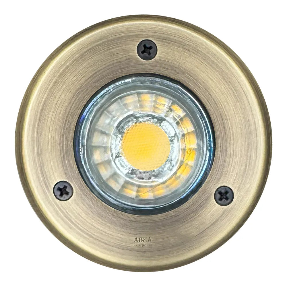 UNB12 Lampe de puits enterrée à LED ronde basse tension en laiton moulé IP65 étanche