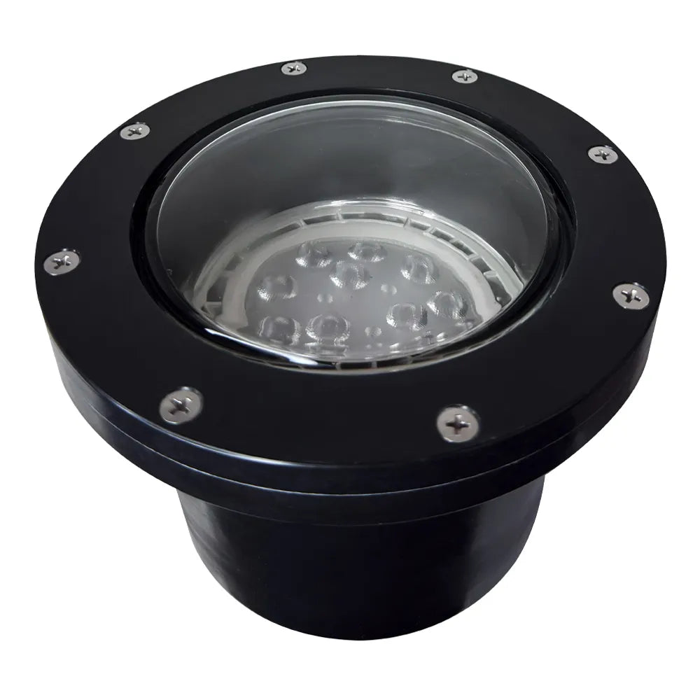 Foco LED PAR36 para pozos enterrados, comercial, de fibra de vidrio, de bajo voltaje, IP65, resistente al agua, UNF08