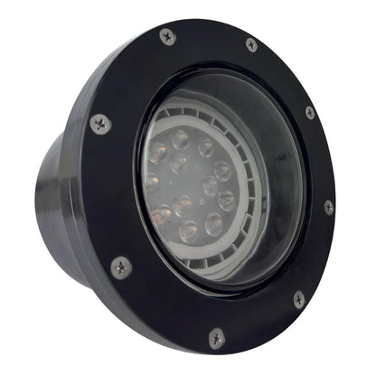 Foco LED PAR36 para pozos enterrados, comercial, de fibra de vidrio, de bajo voltaje, IP65, resistente al agua, UNF08