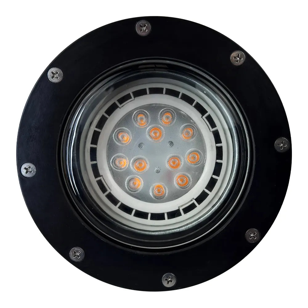 Foco LED PAR36 para pozos enterrados, comercial, de fibra de vidrio, de bajo voltaje, IP65, resistente al agua, UNF08