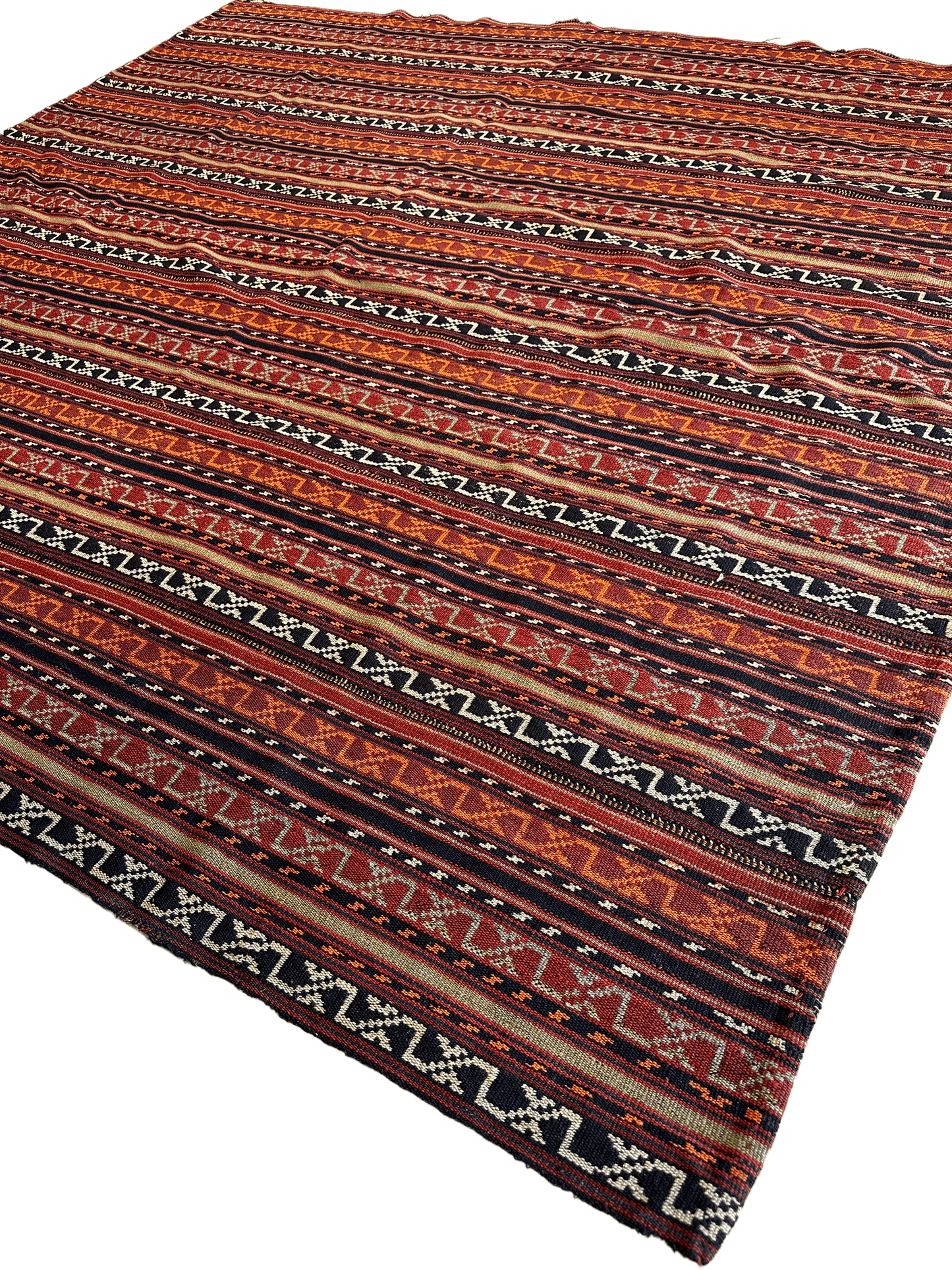UNIQUE Antique Square Azerbijani Shahsavan Jajim Rug 6’4” x 6’8” - Tampa Home & Garden Store