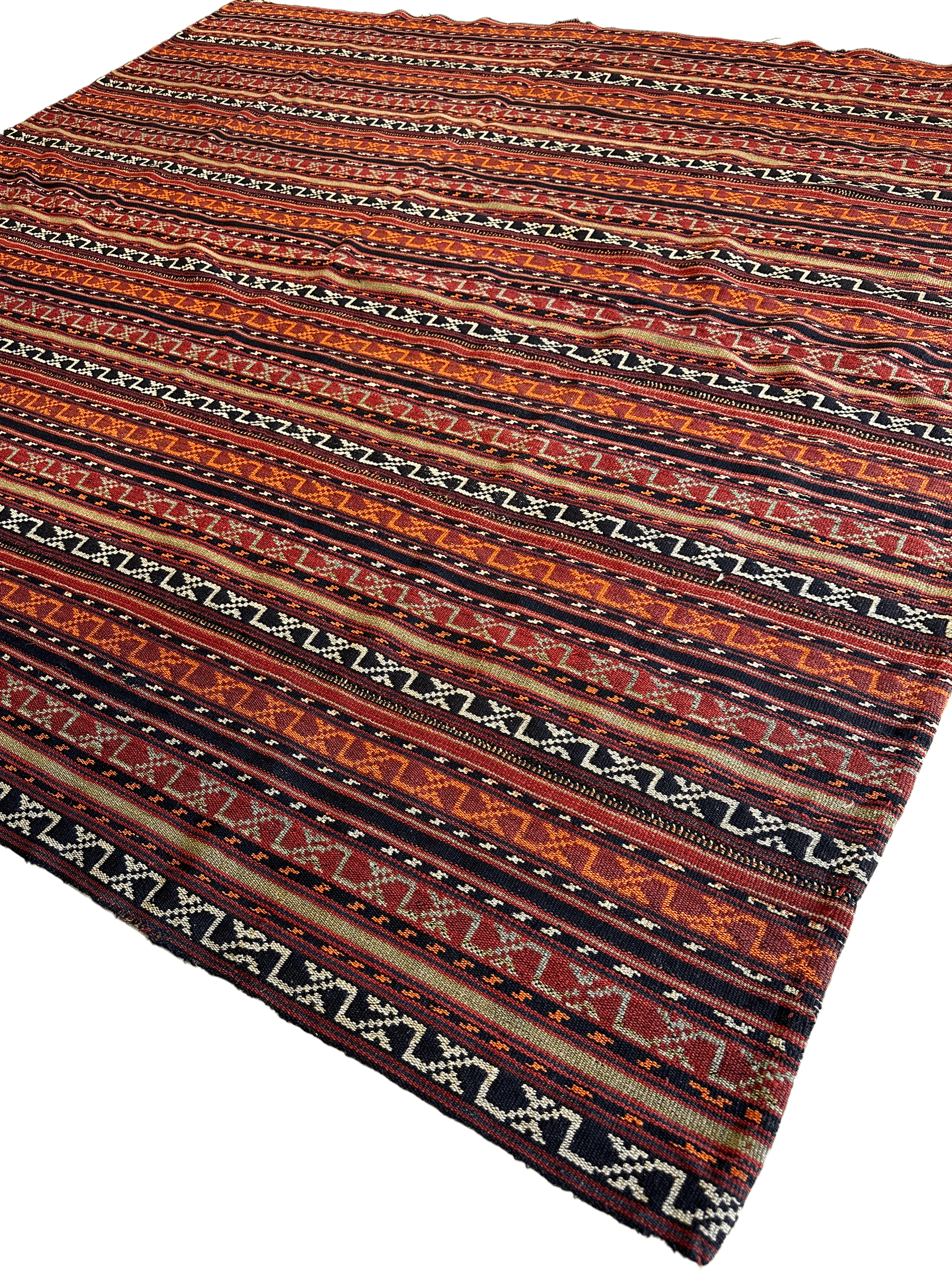 UNIQUE Antique Square Azerbijani Shahsavan Jajim Rug 6’4” x 6’8” - Tampa Home & Garden Store