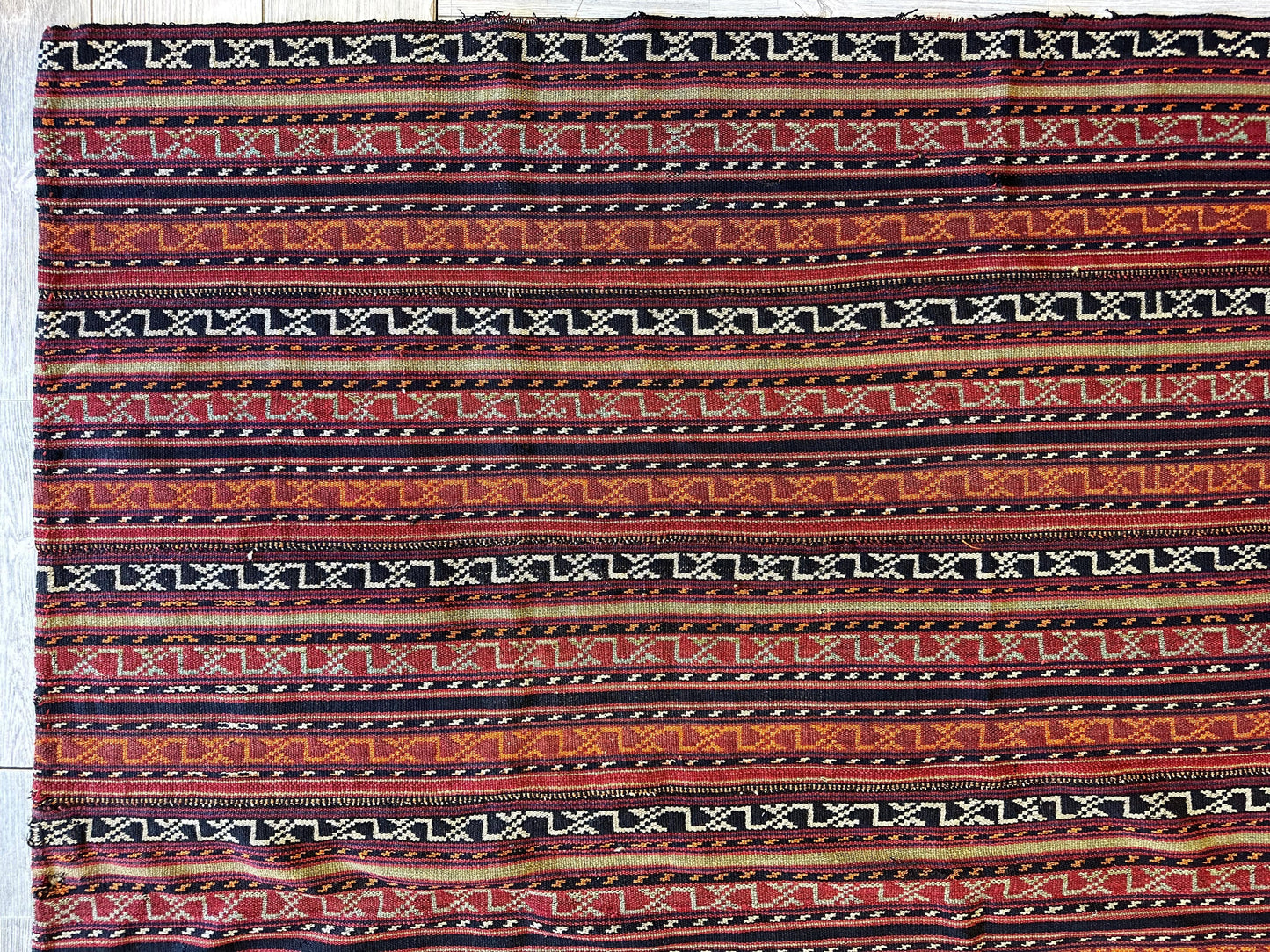 UNIQUE Antique Square Azerbijani Shahsavan Jajim Rug 6’4” x 6’8” - Tampa Home & Garden Store