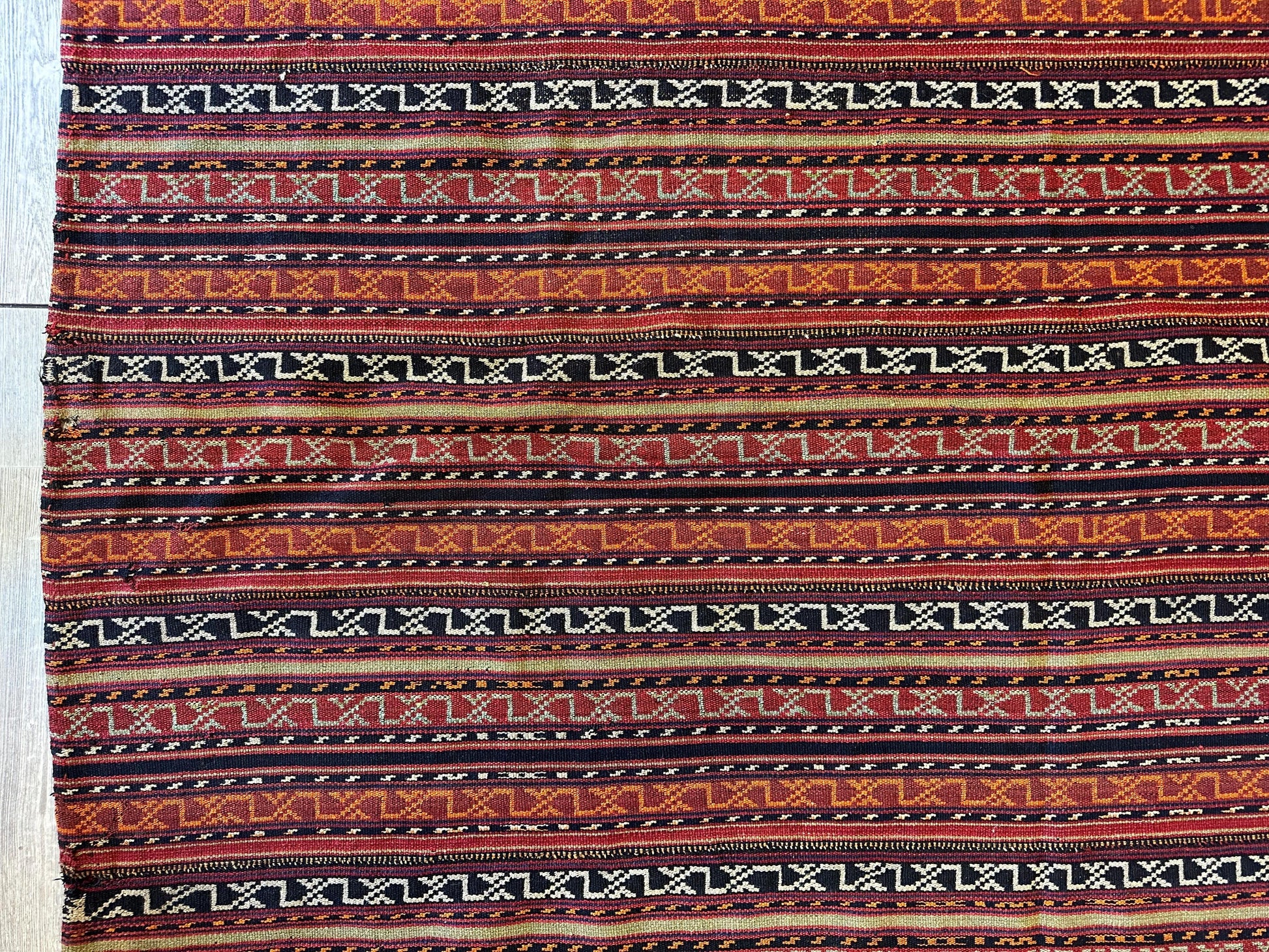 UNIQUE Antique Square Azerbijani Shahsavan Jajim Rug 6’4” x 6’8” - Tampa Home & Garden Store