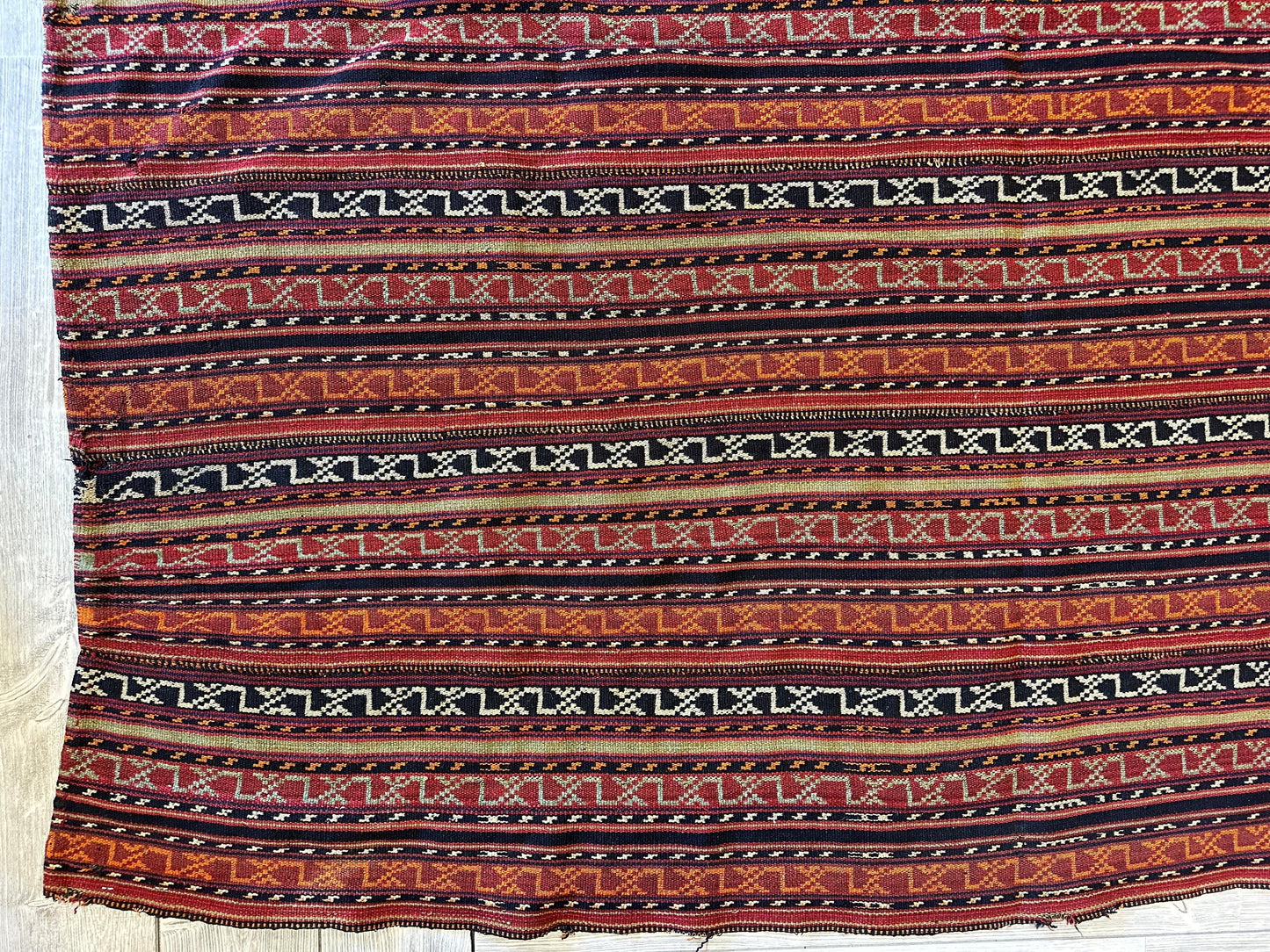 UNIQUE Antique Square Azerbijani Shahsavan Jajim Rug 6’4” x 6’8” - Tampa Home & Garden Store