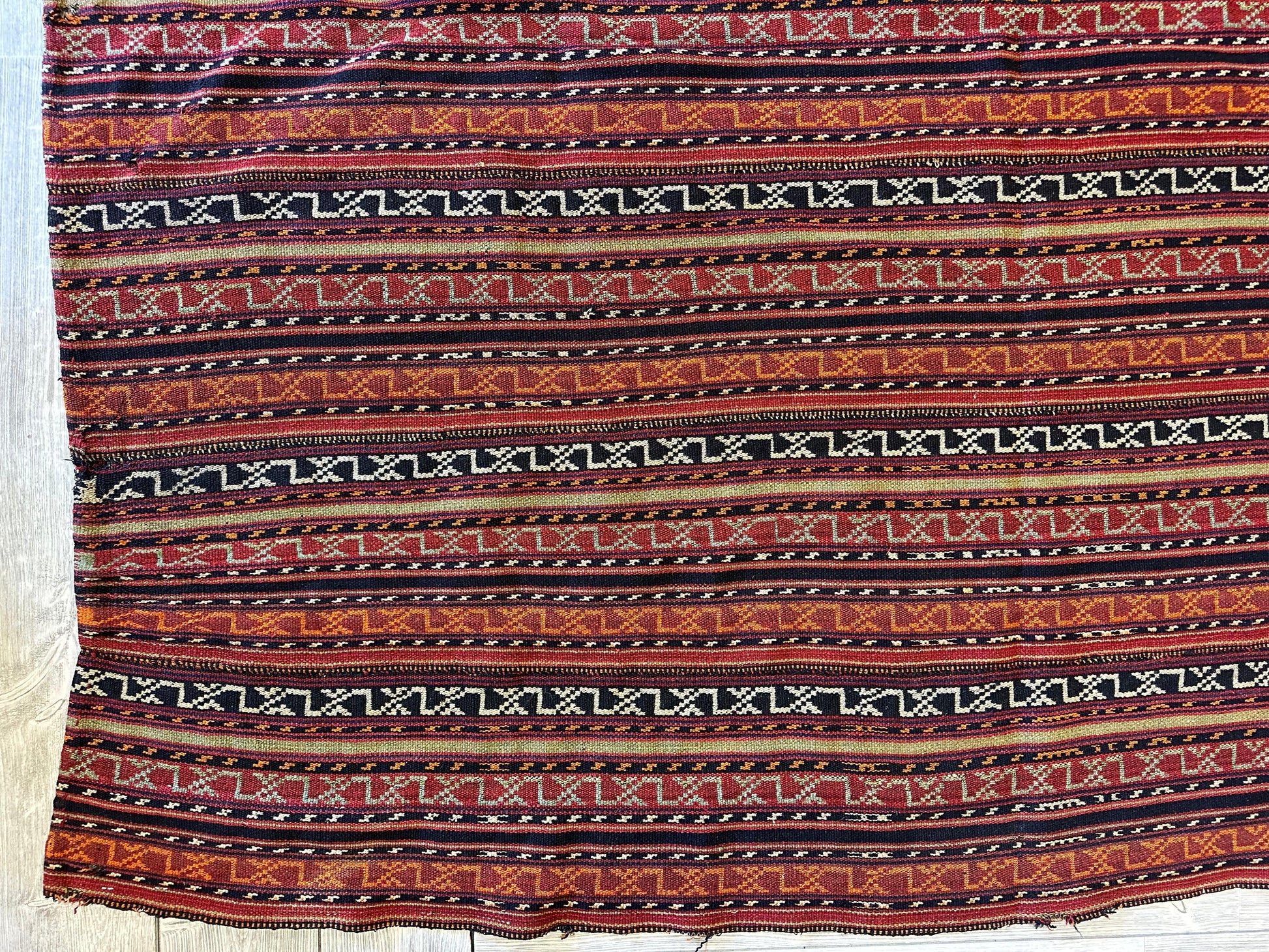 UNIQUE Antique Square Azerbijani Shahsavan Jajim Rug 6’4” x 6’8” - Tampa Home & Garden Store