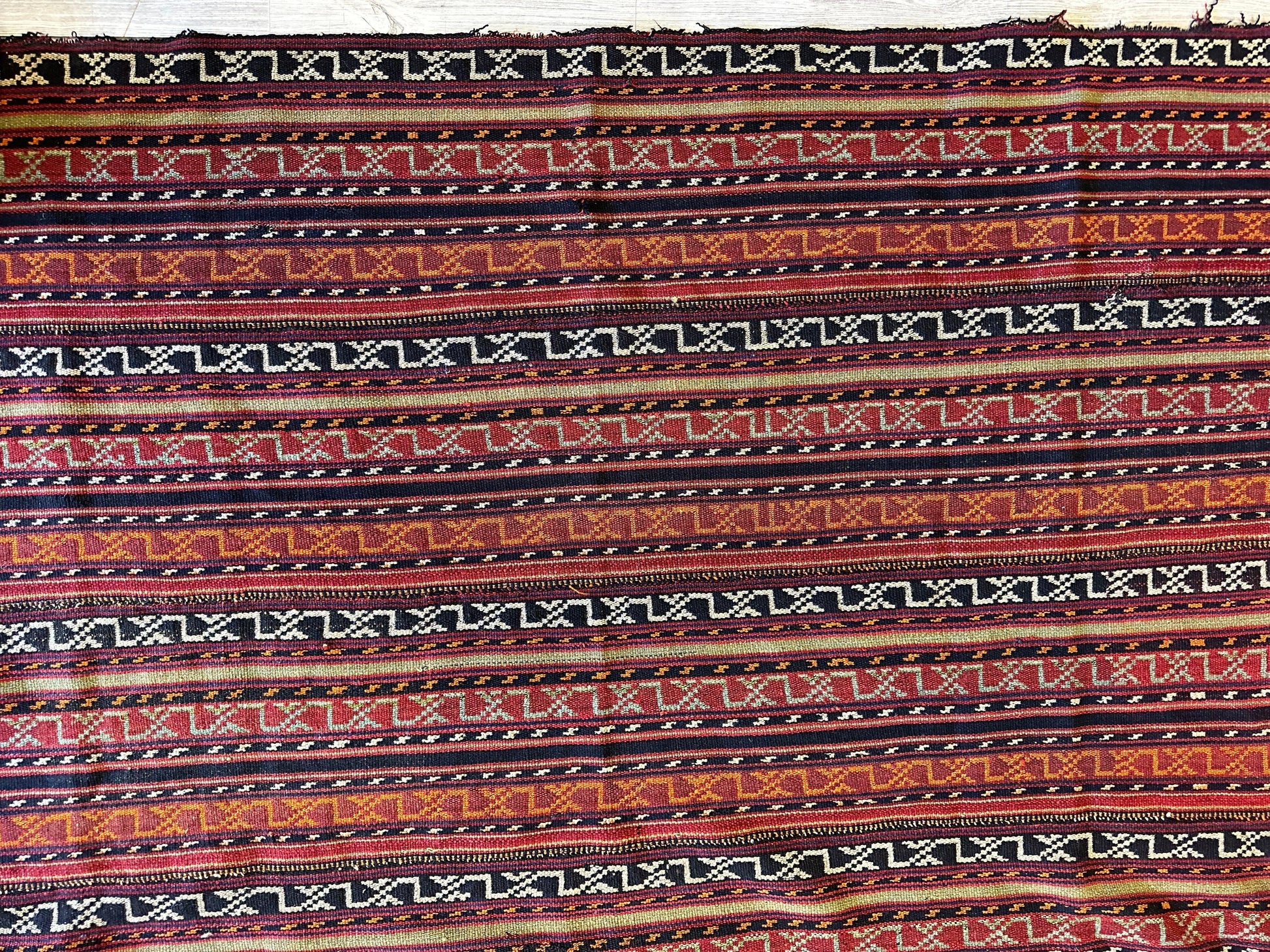 UNIQUE Antique Square Azerbijani Shahsavan Jajim Rug 6’4” x 6’8” - Tampa Home & Garden Store
