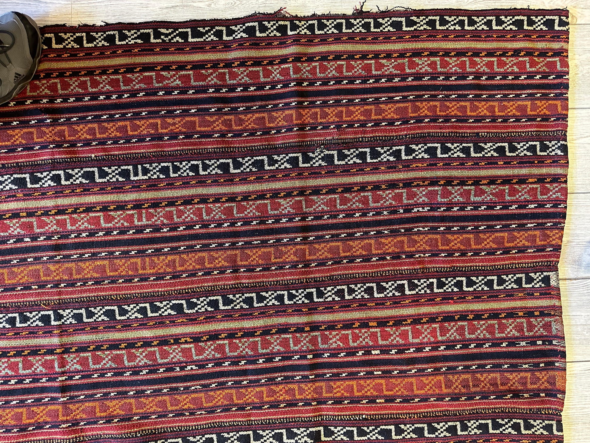 UNIQUE Antique Square Azerbijani Shahsavan Jajim Rug 6’4” x 6’8” - Tampa Home & Garden Store