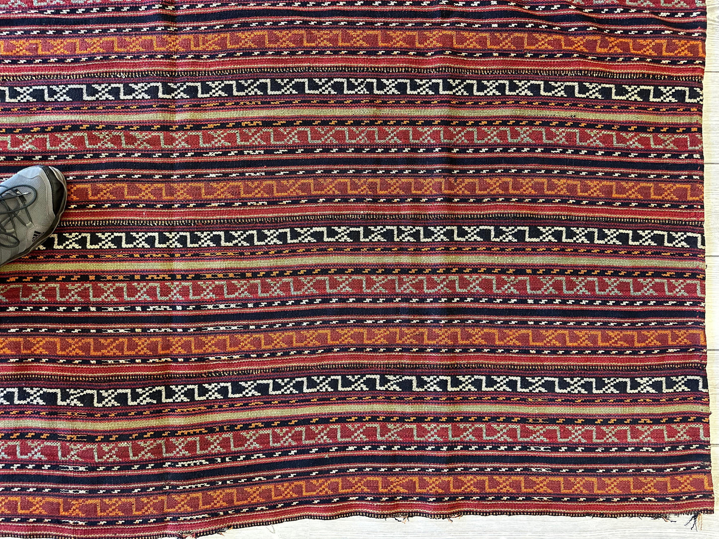 UNIQUE Antique Square Azerbijani Shahsavan Jajim Rug 6’4” x 6’8” - Tampa Home & Garden Store