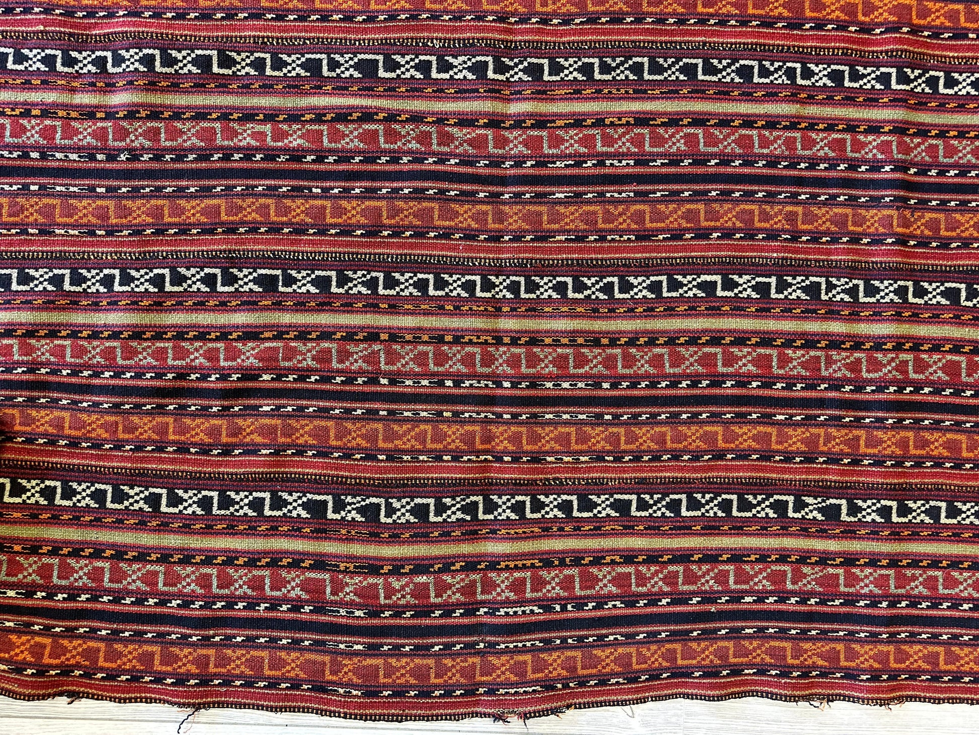 UNIQUE Antique Square Azerbijani Shahsavan Jajim Rug 6’4” x 6’8” - Tampa Home & Garden Store