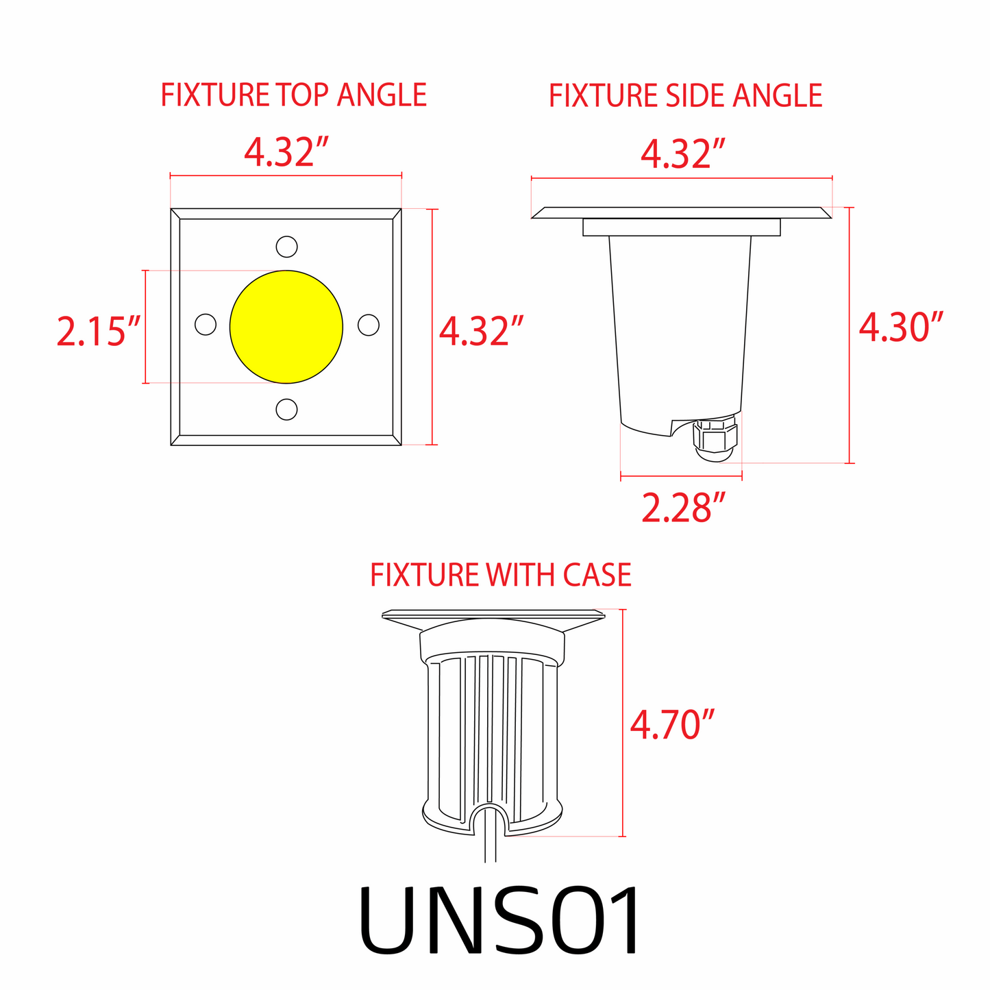 UNS01 basse tension LED puits souterrain lumière carrée en acier inoxydable éclairage paysager étanche