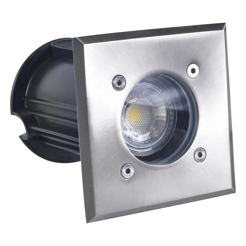 UNS01 basse tension LED puits souterrain lumière carrée en acier inoxydable éclairage paysager étanche